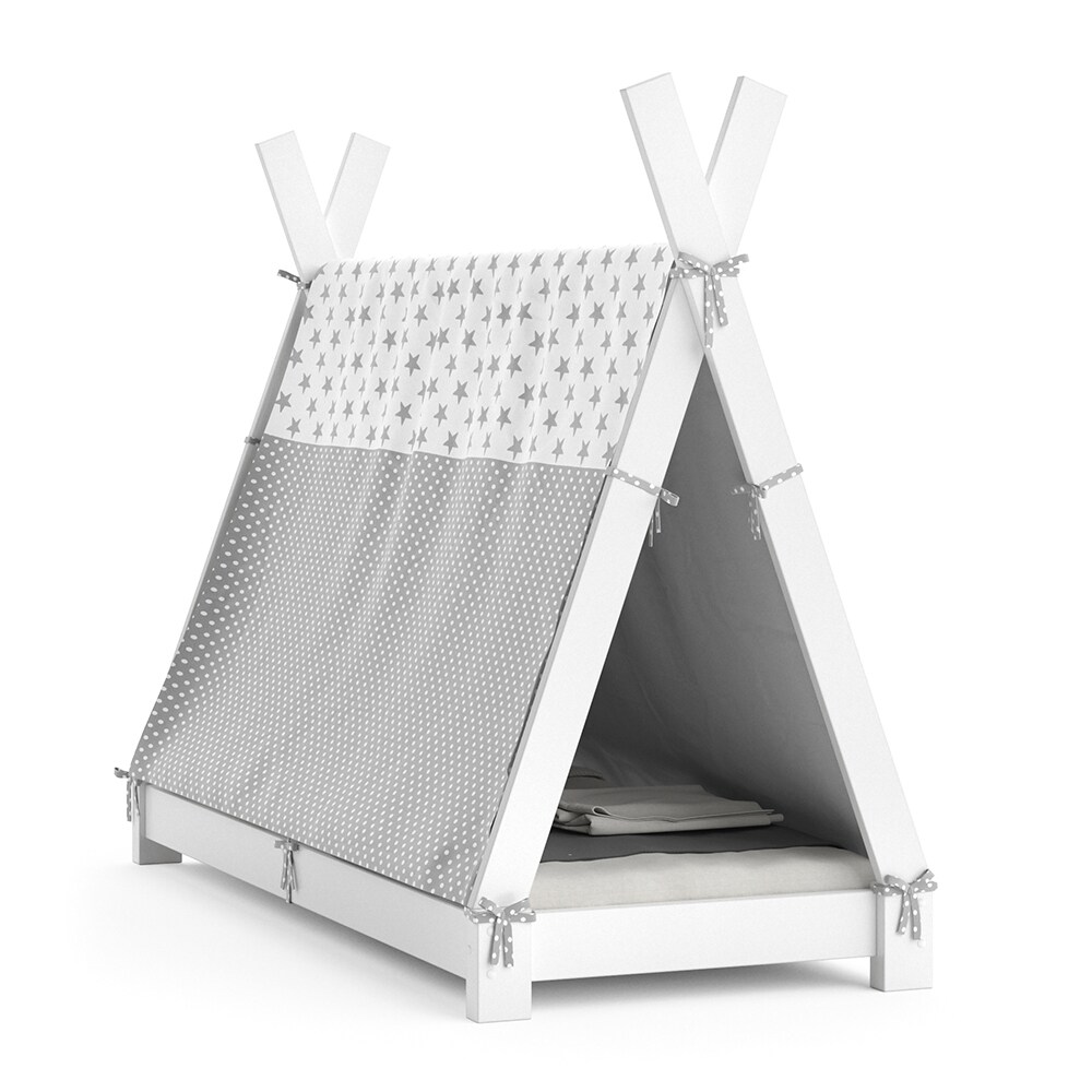 Vitalispa Überwurf Kinderbett Indianerzelt für Tipi Bett 70x140cm Zeltbett Zelt