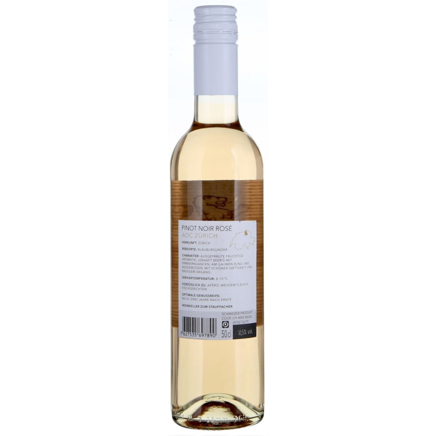 Zürich AOC Pinot Noir Rosé Zürcher Weinkeller zum Stauffacher -50cl