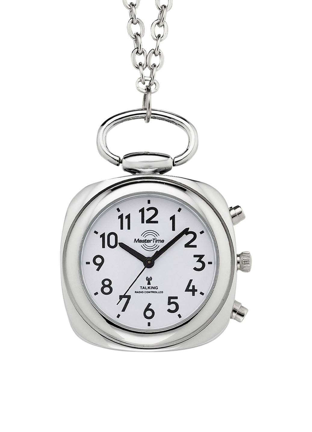 Funk-Anhängeruhr mit sprechender Zeitansage auf Knopfdruck