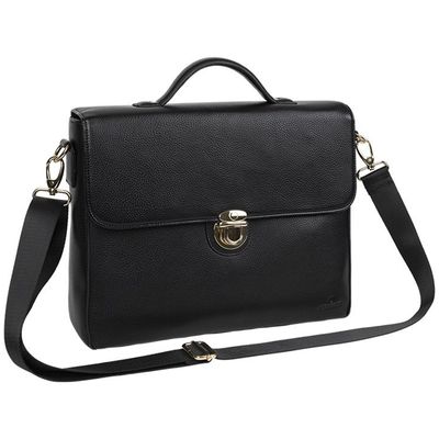 Oberthur Lady Bradford - Cartable rigide 2 compartiments - noir - 29 x 11,5 x 36 cm