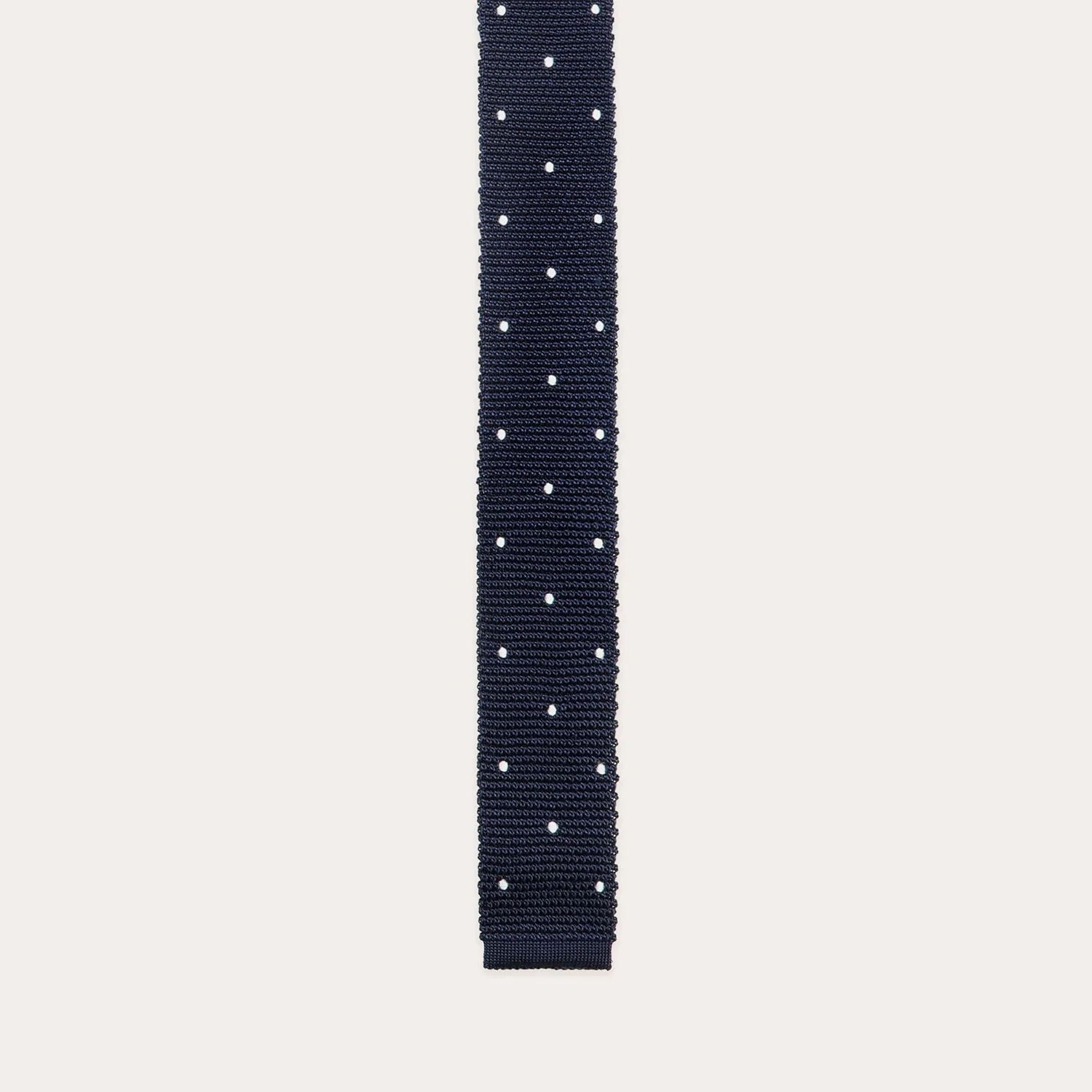 Navy polka dot silk grenadine tie
