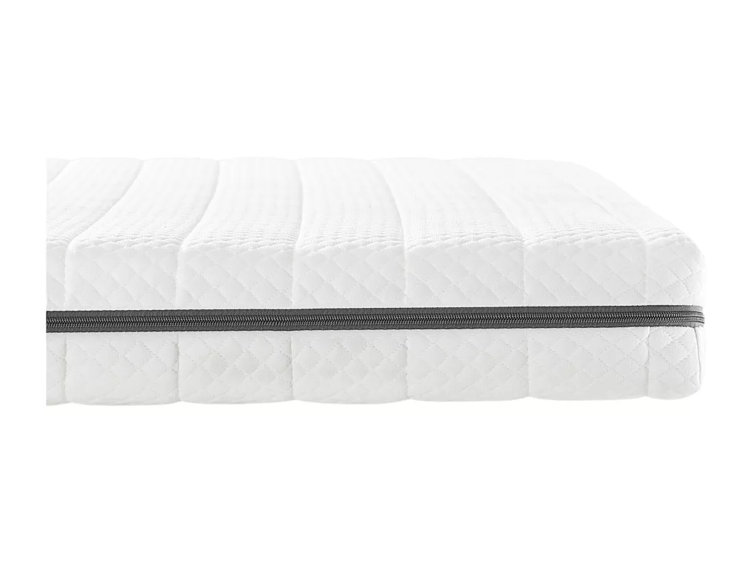 Ensemble 140 x 190 cm sommier coffre naturel clair + matelas mousse déhoussable ép.10cm - NASUS de YSMÉE