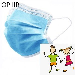 VASANO OP Maske Typ IIR<br>50 Stück, Kind 3-14 Jahre deutsch/französisch/italienisch