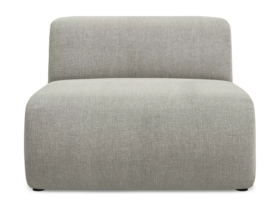 Fauteuil pour canapé modulable en tissu chenille - beige - EKAHI