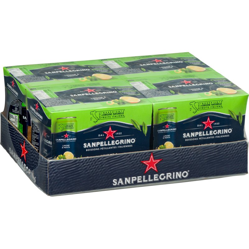 Limone & Menta San Pellegrino 33 cl - 24 canettes