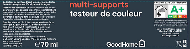 Testeur peinture de rénovation multi-supports GoodHome marron Córdoba satin 70ml