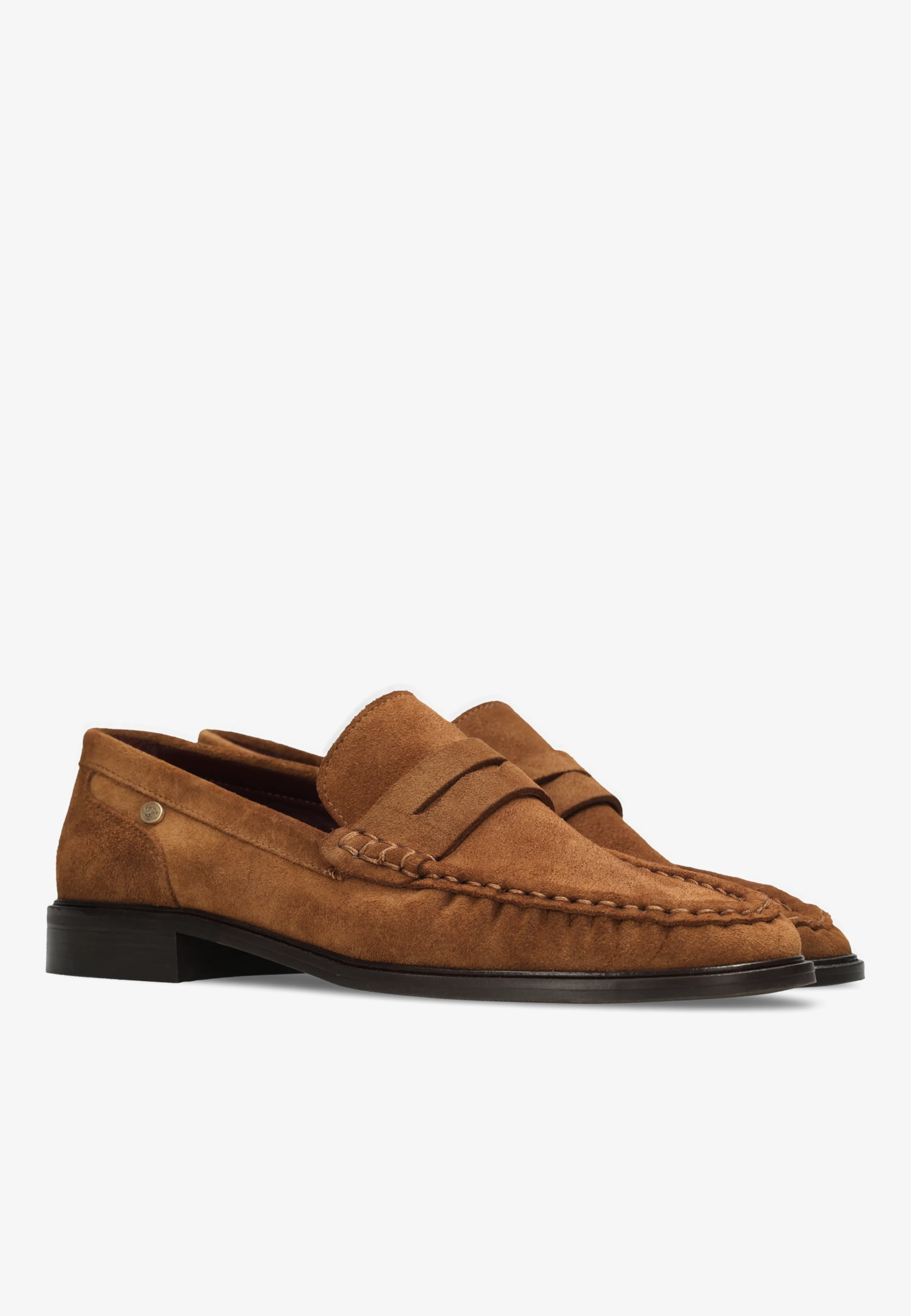 BODIL BEAU Loafer suede Cognac