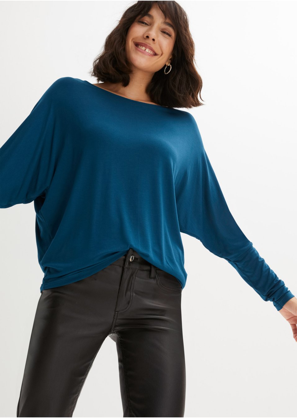 T-shirt manches chauve-souris en viscose durable