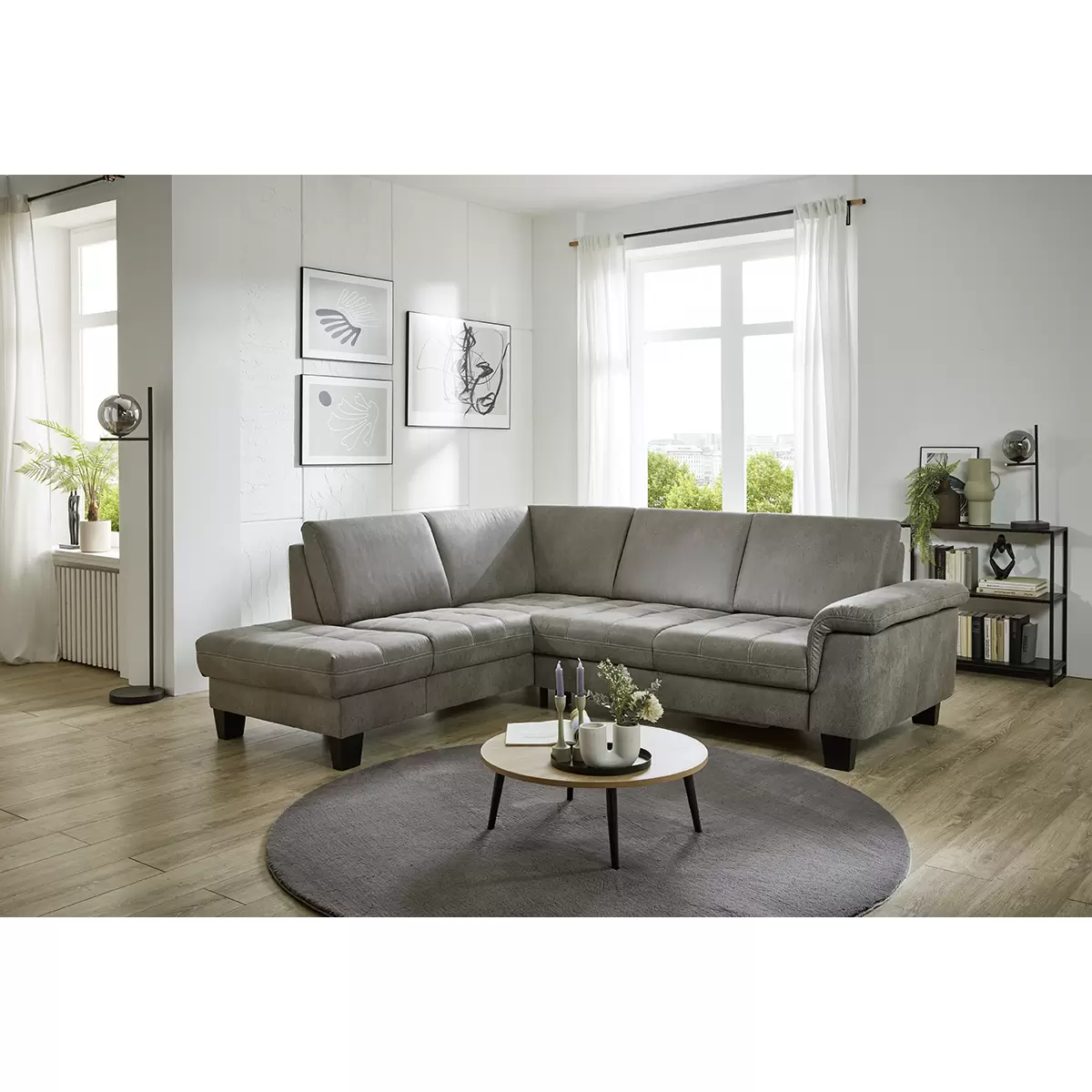 Ecksofa Lindau Grau