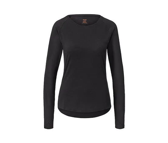 Langarm-Sportshirt, schwarz