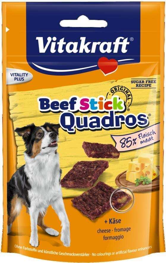 Vitakraft hondensnoepjes Beef Stick Quadros kaas 70 g