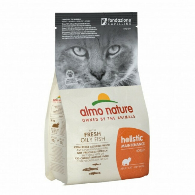 Croquettes Almo Nature Holistic pour chat adulte poisson blanc et riz