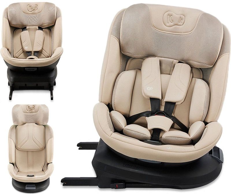 Kinderkraft - XPEDITION 3 i-Size - Autostoel - Beige - 40-150 cm - 360° draaibare base - RWF tot 22 kg - ISOFIX