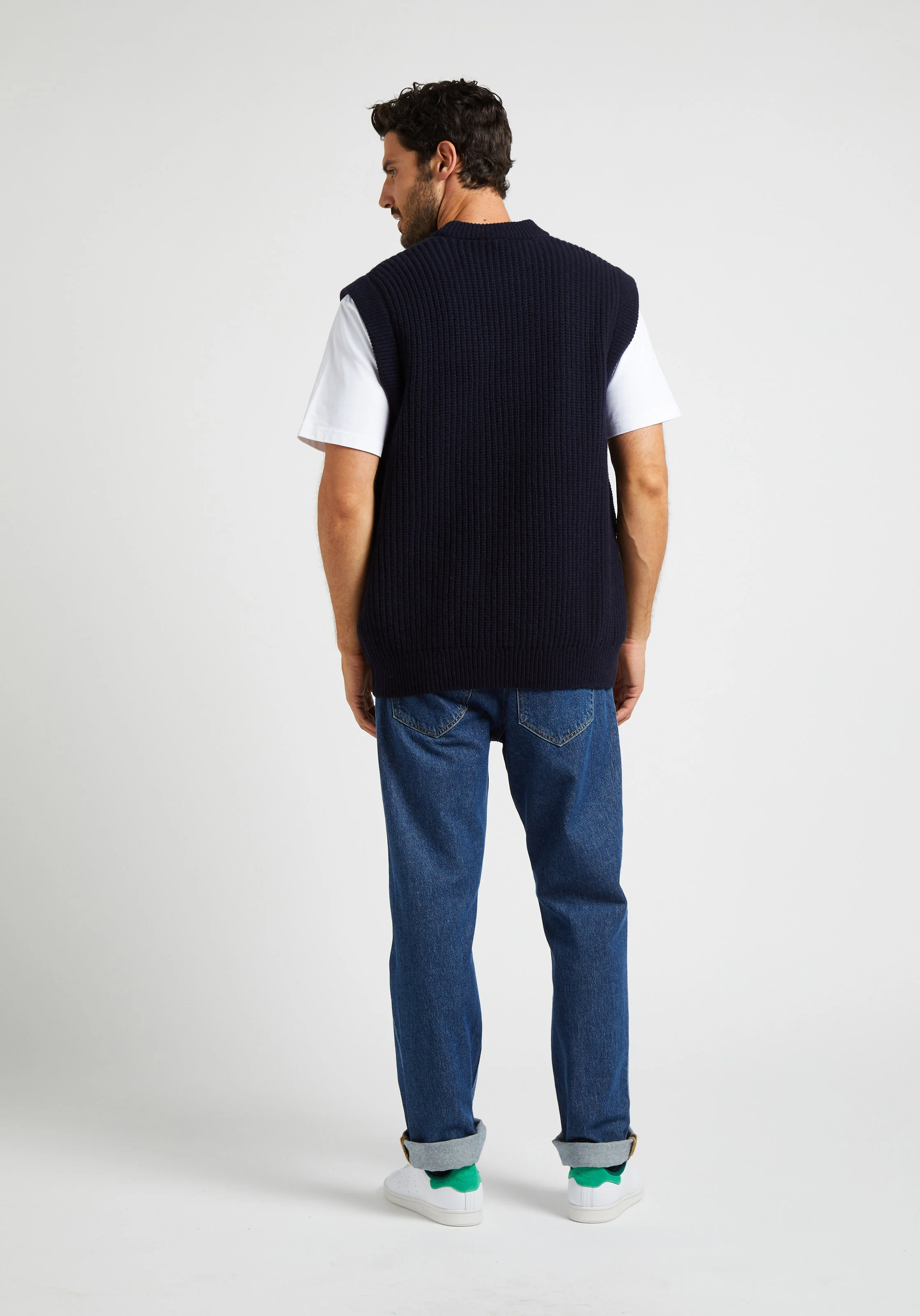 NATHANIEL - Tee-shirt col rond regular-fit imprimé en coton bio| Blanc