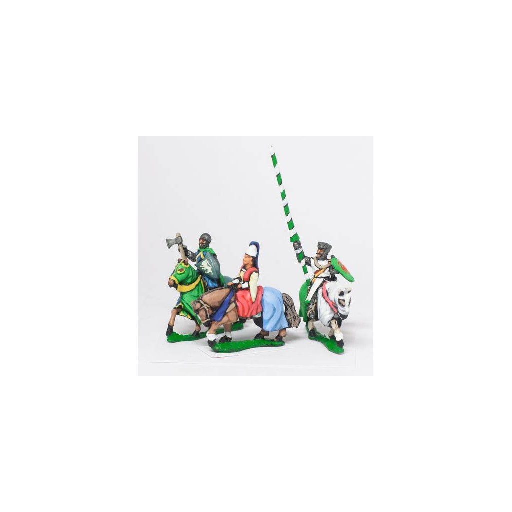 Command: Mounted Lady with two Bodyguards 1300-1360AD