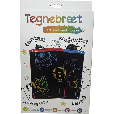 Tegnebræt med magnet - assorteret