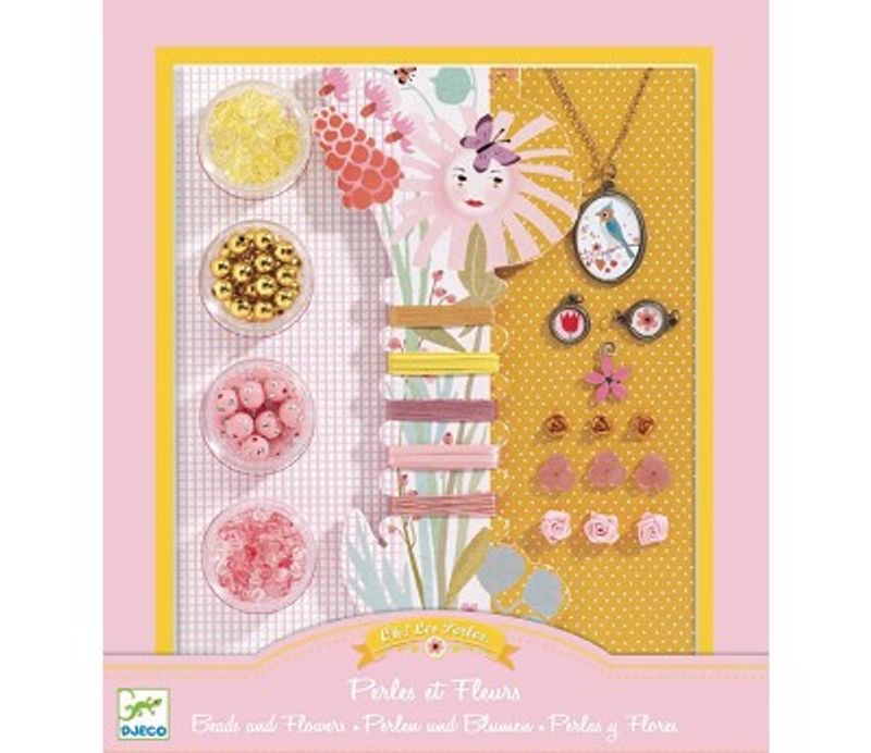 Djeco Smykkesett, Pearls and Flowers