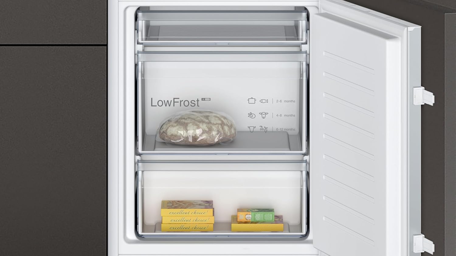 NEFF KI5861SE0, N 30, FreshSafe, Kühl-Gefrierkombination 177,2x54,1cm, Nutzinhalt gesamt: 265; 39 dB, Schleppscharnier, Kühlraum: 182, Gefrierraum: 83 Nutzinhalt