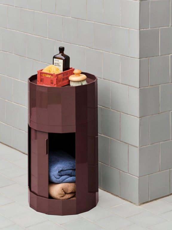 Hay Facetkast inclusief poten en wielen hoog Soft Mint
