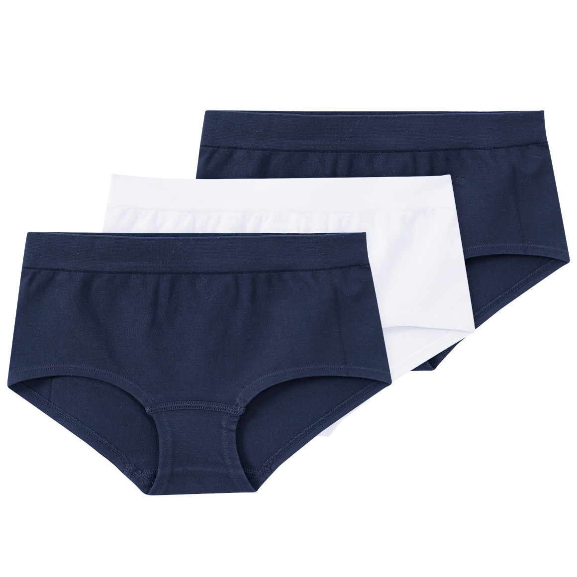 Yigga 3 Mädchen Seamless-Pantys unifarben weiss / dunkelblau