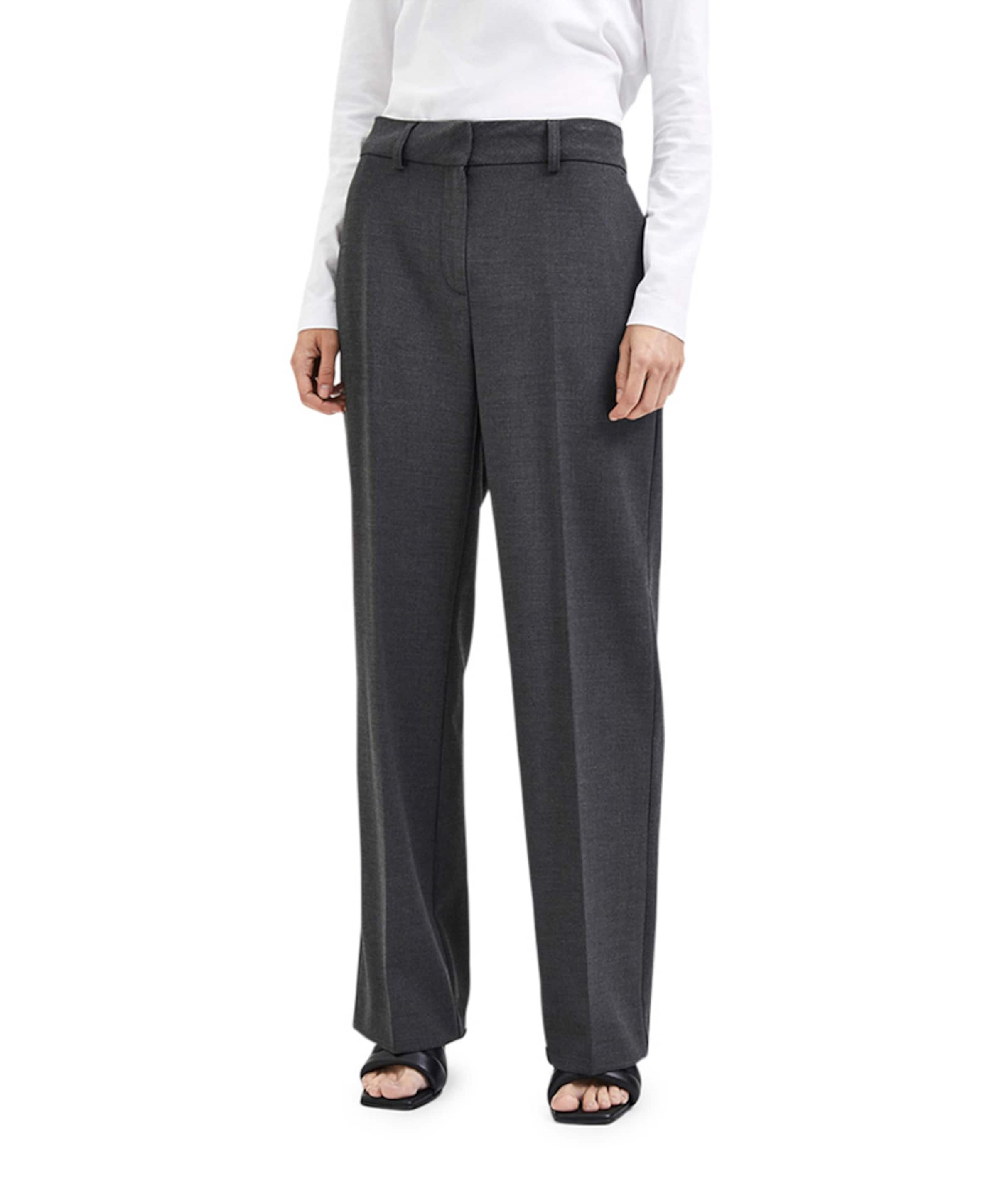 Selected SLFRITA MW WIDE PANT DGM N NOOS dames broek grijs
