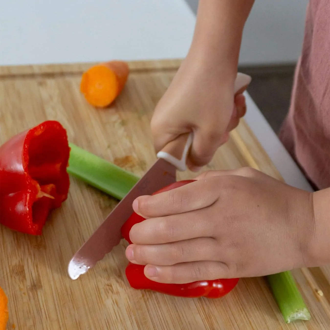 Kiddikutter Couteau Sécuritaire pour Enfant - Vieux Rose