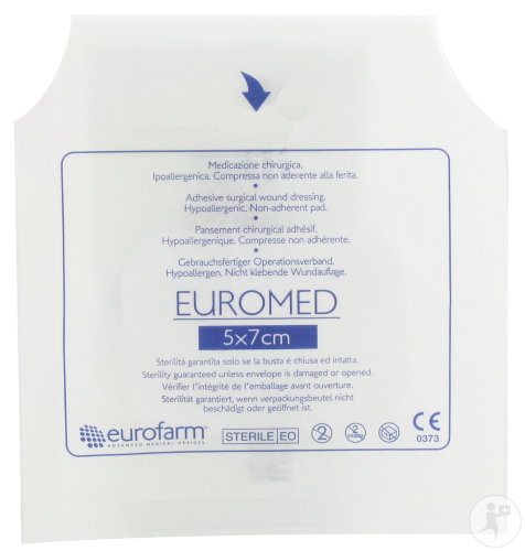 Euromed Pansement Chirurgical Adhésif 5x7cm 1 Pièce