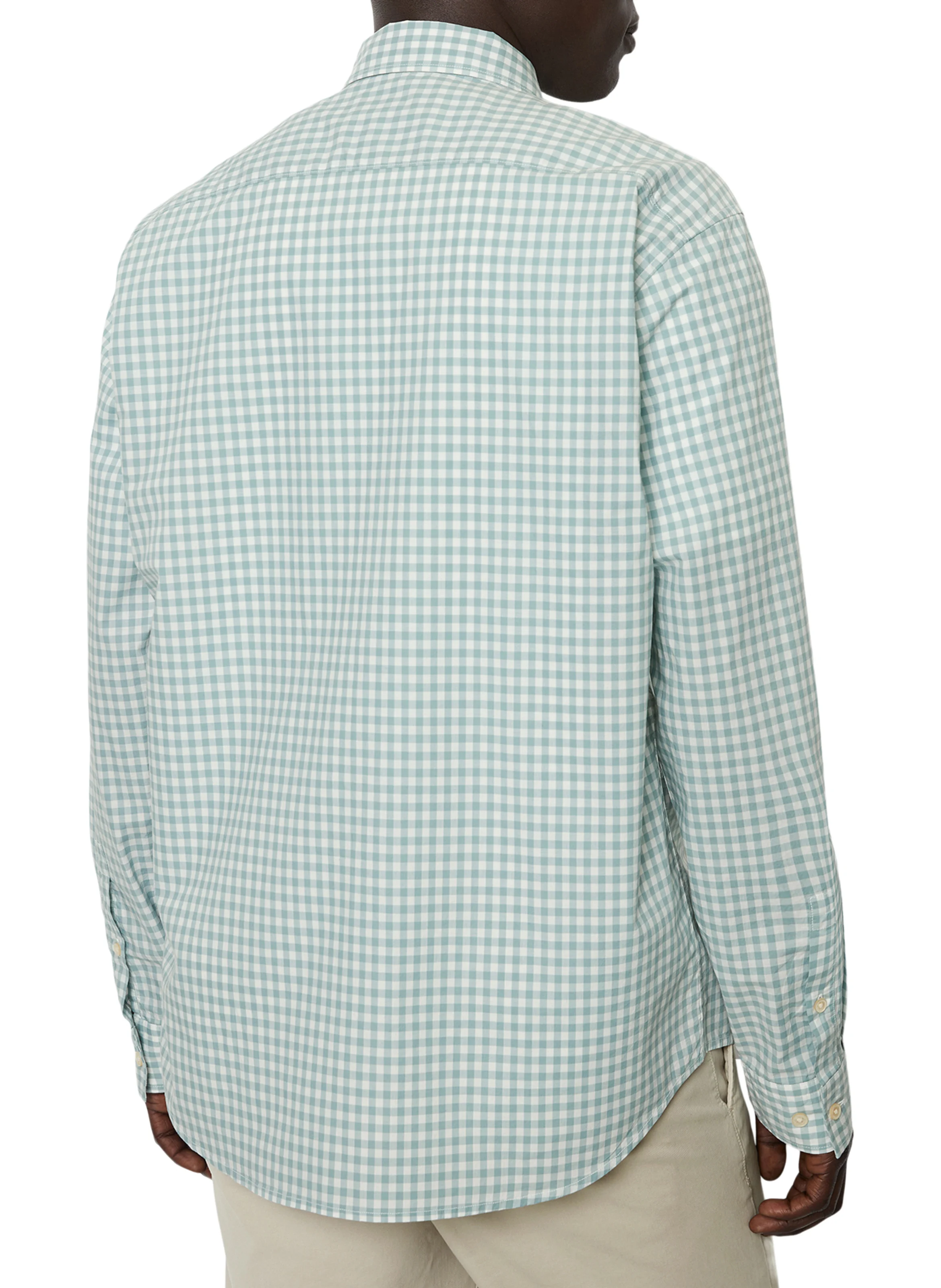 Chemise col classique en coton bio | Bleu