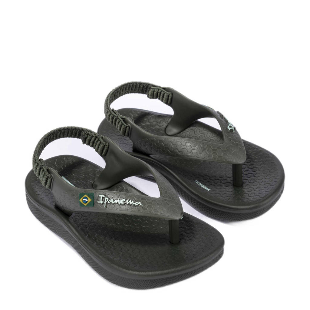 Ipanema Anatomic Soft Babyteenslippers met hielbandje donkergroen