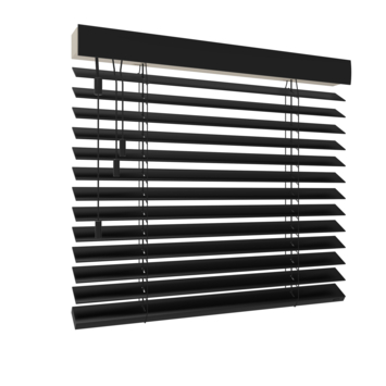 Houten Jaloezie Recht raam 6102 zwart 50MM