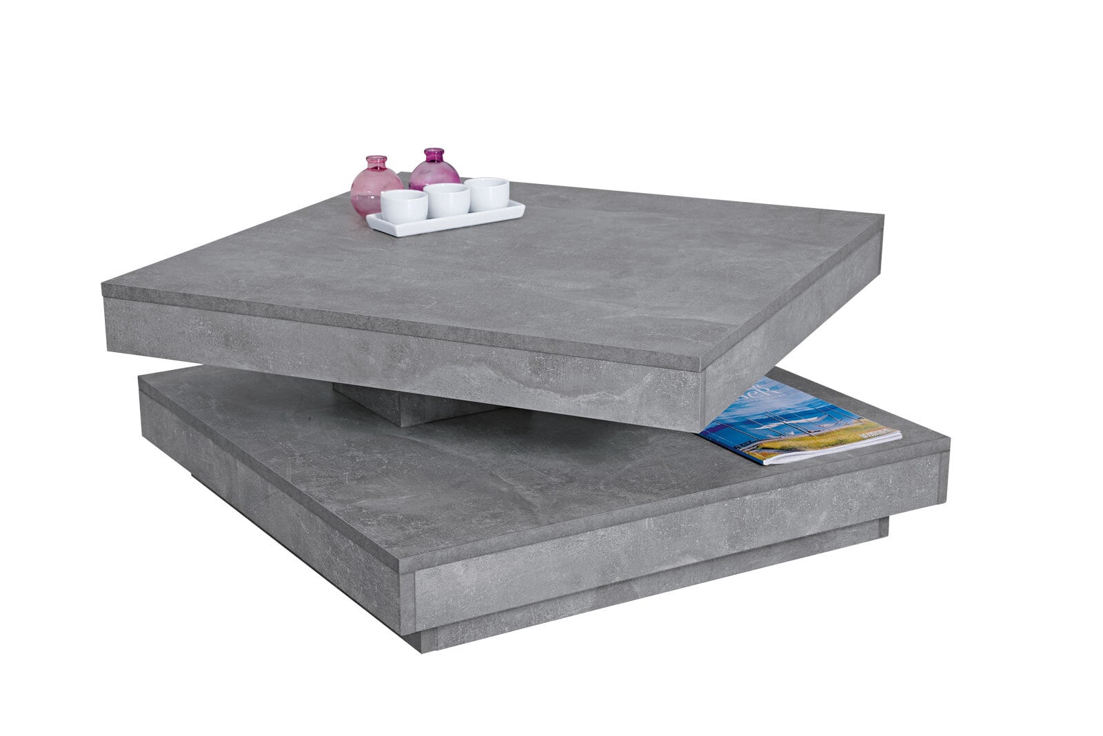 Couchtisch Ben Betonoptik Nachbildung ca. 78 x 34 x 78 cm