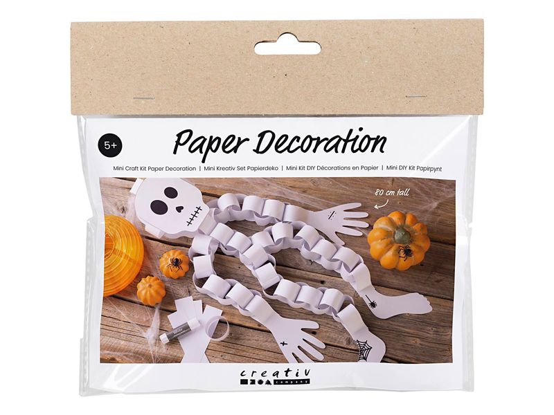 Creativ Company Bastelset Halloween Skelett Papierdeko