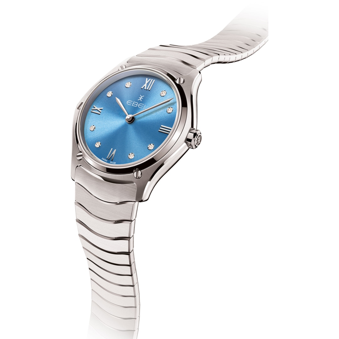 Ebel Sport Classic Lady Silbrig / Blau 33mm