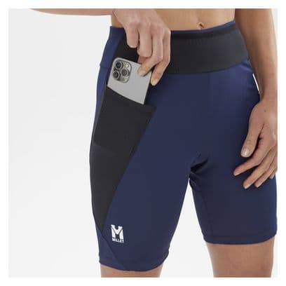 Short Trail Femme Millet Intense Taille Haute Bleu