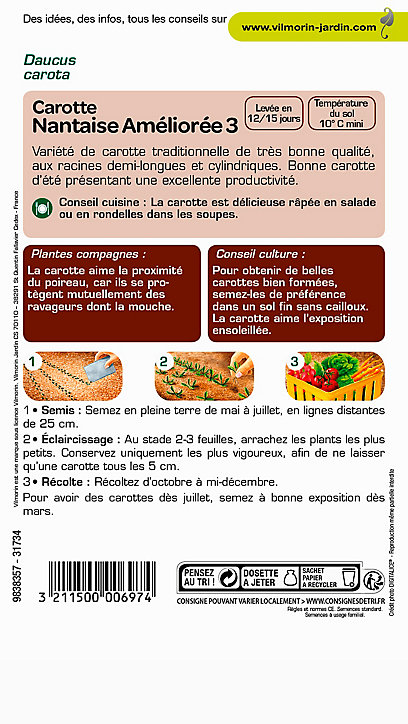 Graines de Carotte Nantaise améliorée 3