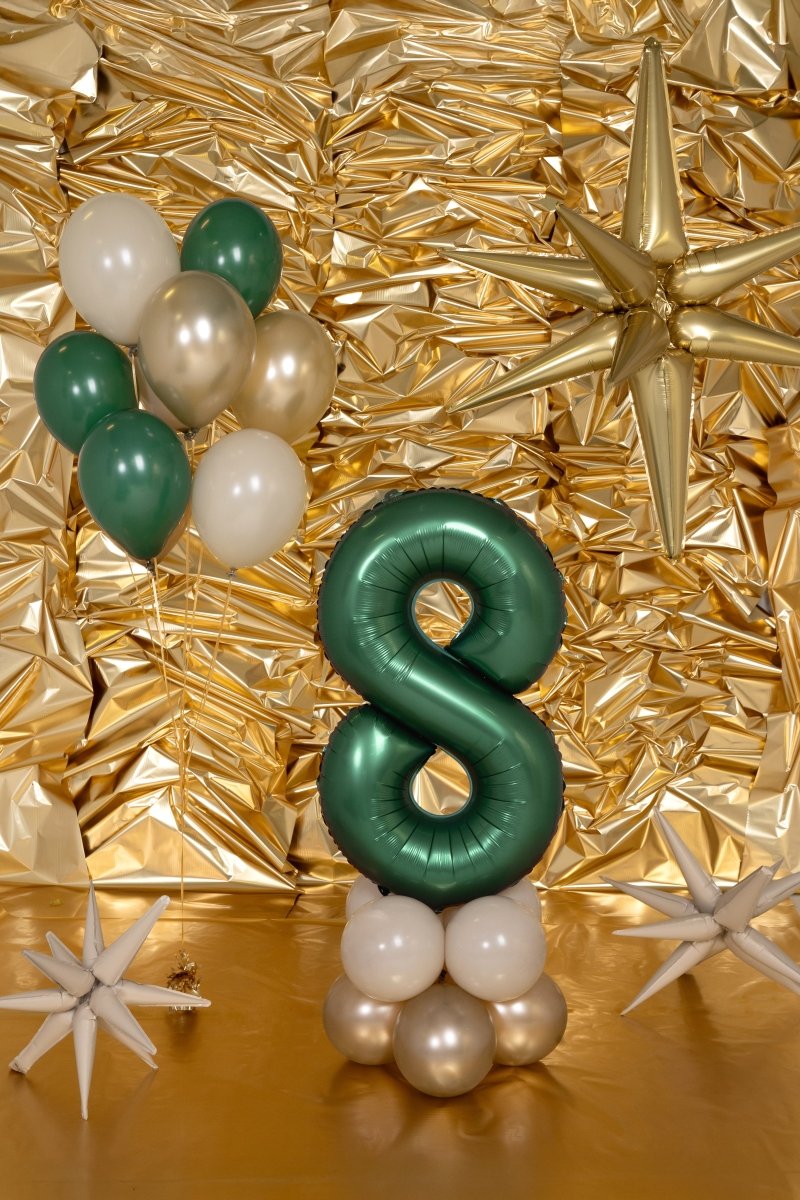 8 Jaar Cijfer Ballon Groen 86cm