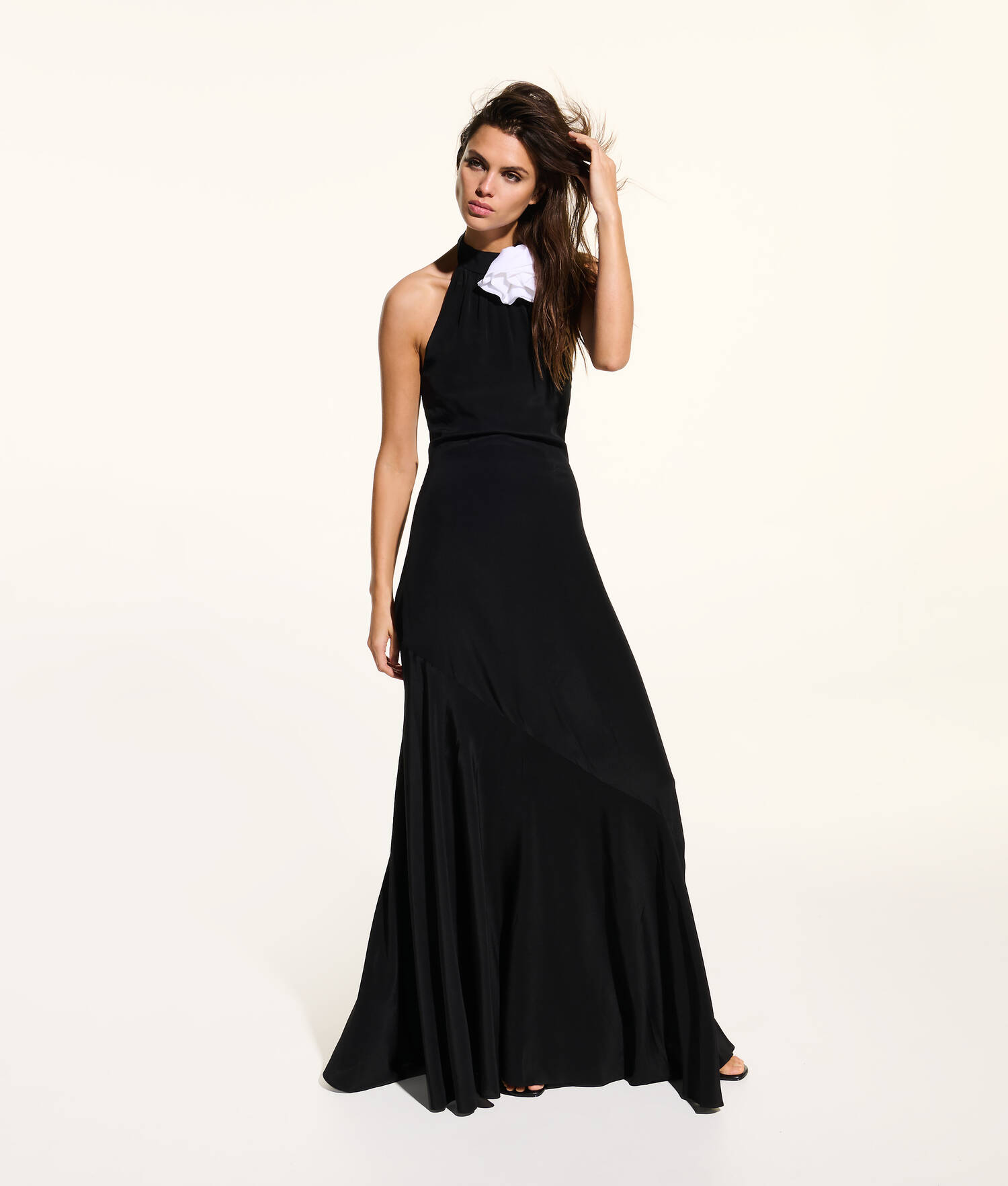 ROBE LONGUE EN SOIE KL STUDIO - Noir