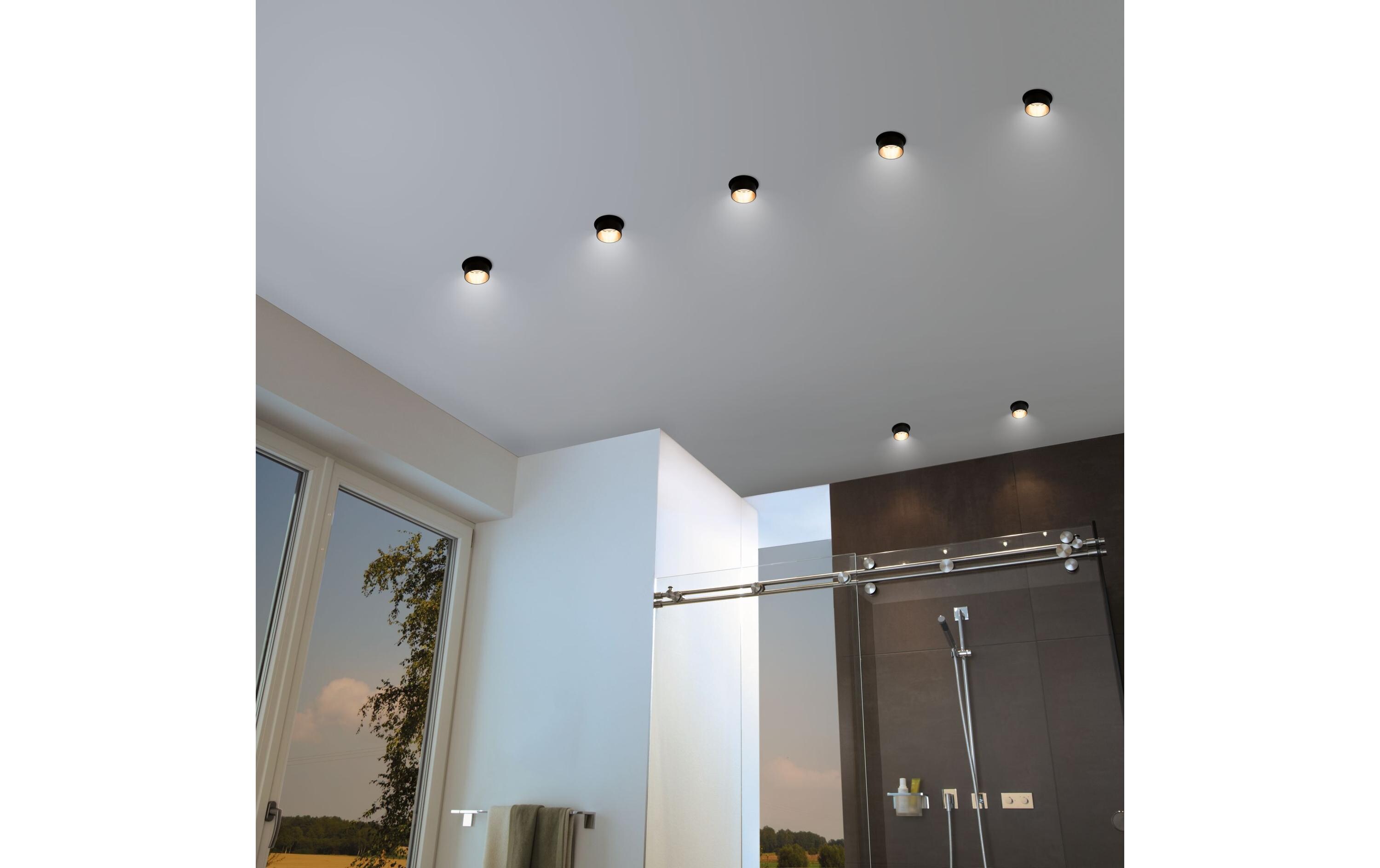 Einbauspot LED Gil Coin Set, 3 x 6W, 2700K, Schwarz/GoldEinbauleuchte zur Deckenmontage