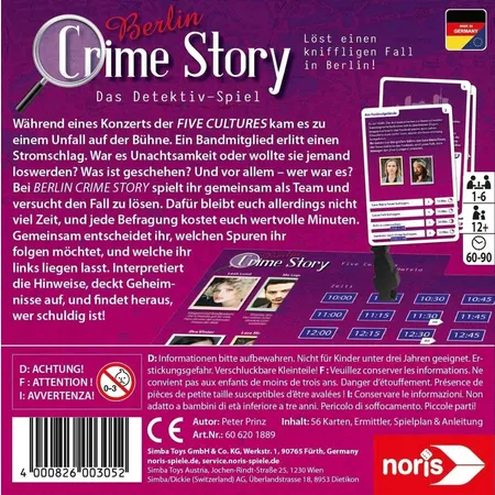 Noris Spiele Detektivspiel Crime Story Berlin
