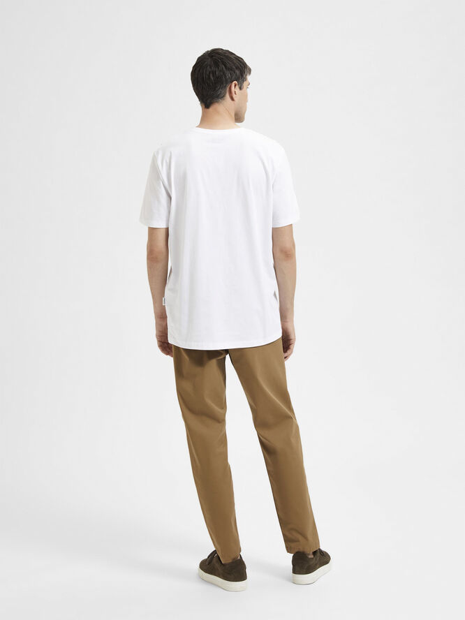 Selected Homme SLHASPEN SS O-NECK TEE W NOOS Hvid