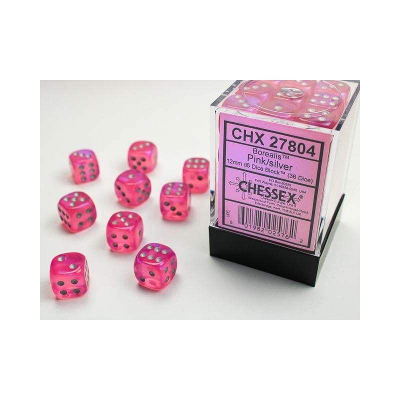 Pack de 36 dés D6 * borealis * ROSE