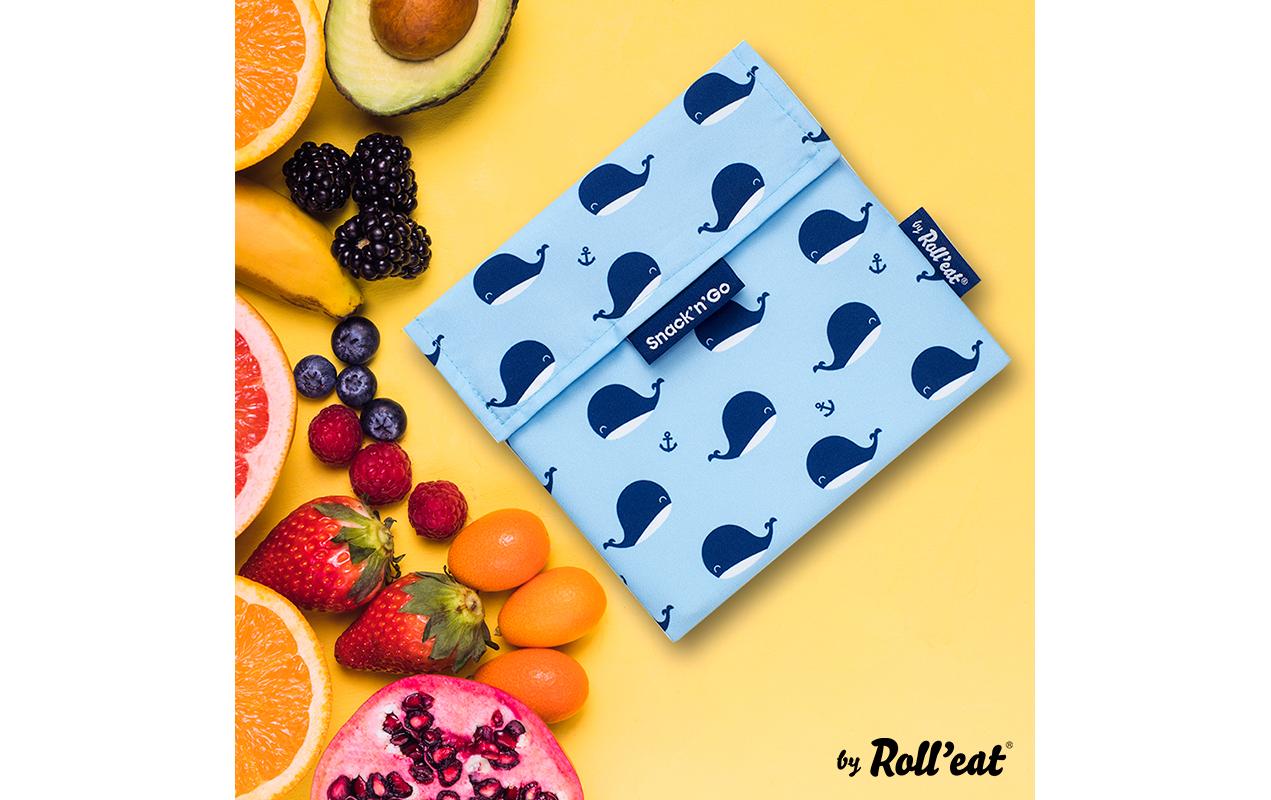 Lunchbeutel SnacknGo Animals Hellblau, WalHellblauer Lunchsack