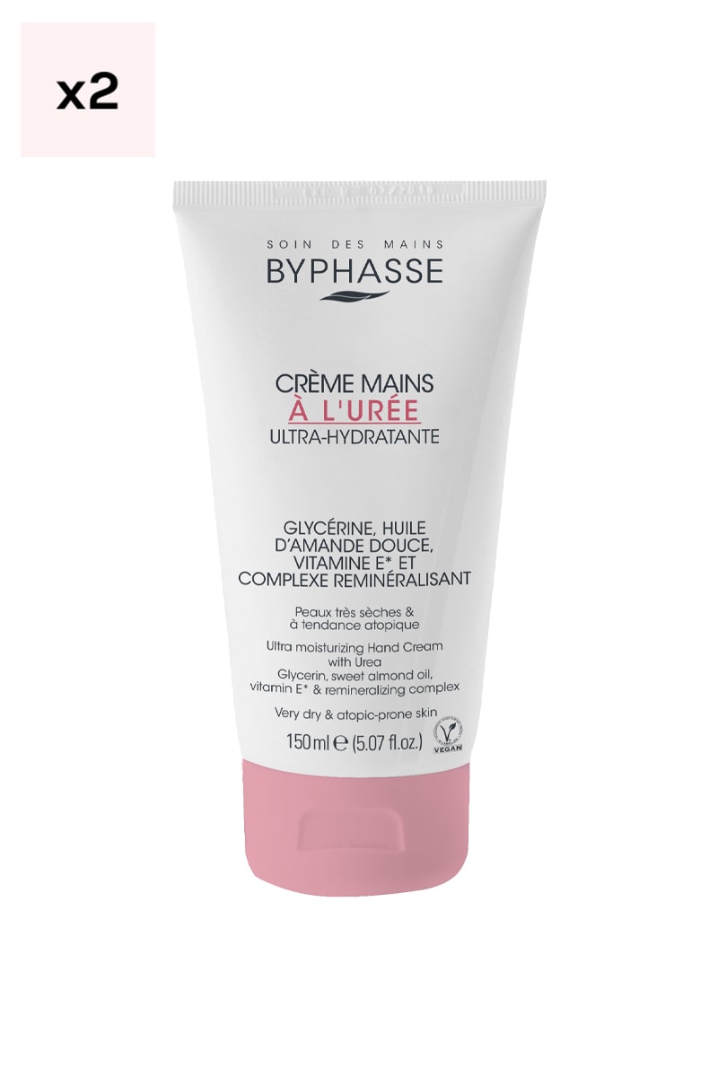 Crèmes mains ultra-hydratantes à l'urée - Peaux très sèches à tendance atopique - 2 x 150 ml