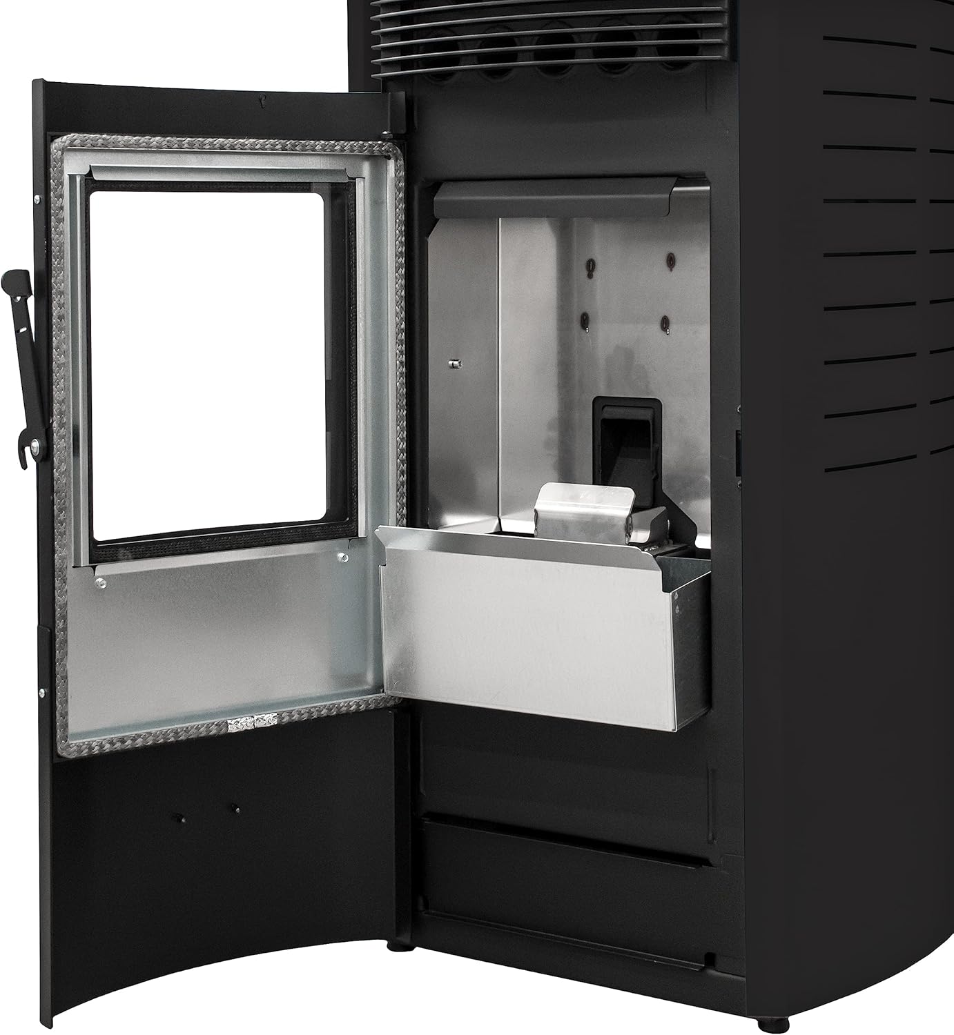STUFE A PELLET ITALIA Siberia Aria New 18 KW WiFi | Pelletöfen Effizienz 91% Heizt 180m² Autonomie 30 Std Programmierbar WiFi-Steuerung 5 Geschwindigkeiten und Kräfte 24 Monate Garantie Schwarz
