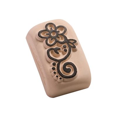 LaDot - Pierre pour tatouage éphémère - en céramique - taille M (2 x 4 cm) - tige de fleur