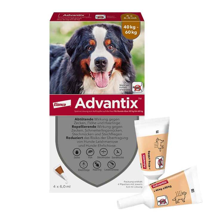 Advantix Spot-on Lösung Hund 40 - 60 kg, 4X6.0 ml
