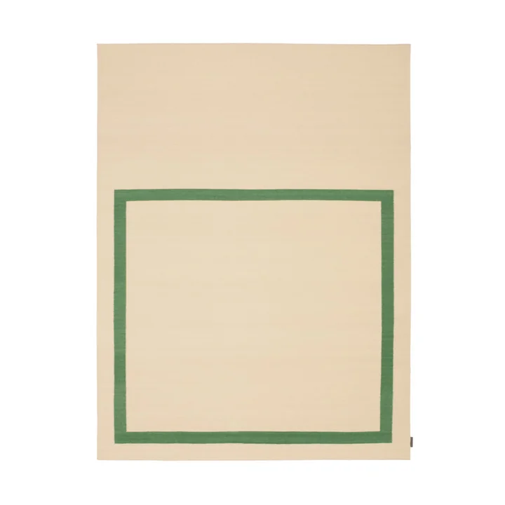 Kvadrat - Kelim Untitled_AB12 Teppich, 180 x 240 cm, grün / beige (0014 Grass Green)