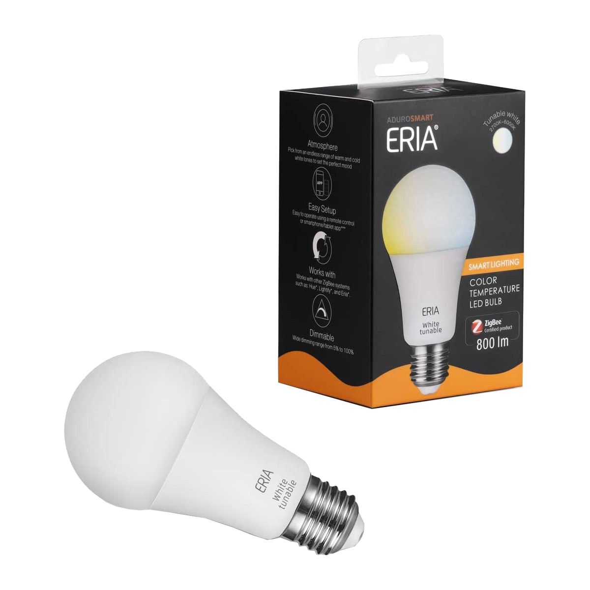 Aduro Smart Eria LED-pære 10W E27 AS15066030