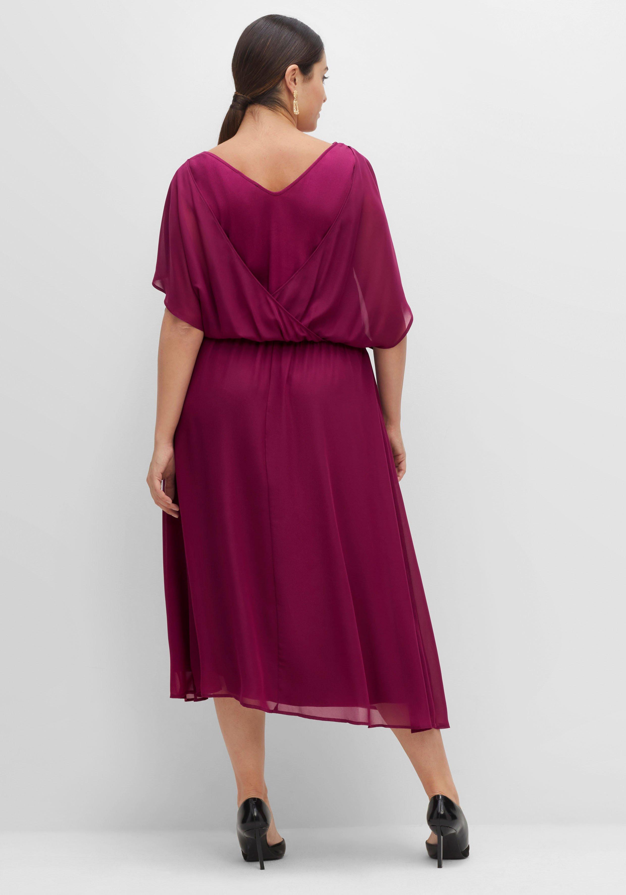 Abendkleid aus Georgette, mit Pailletten