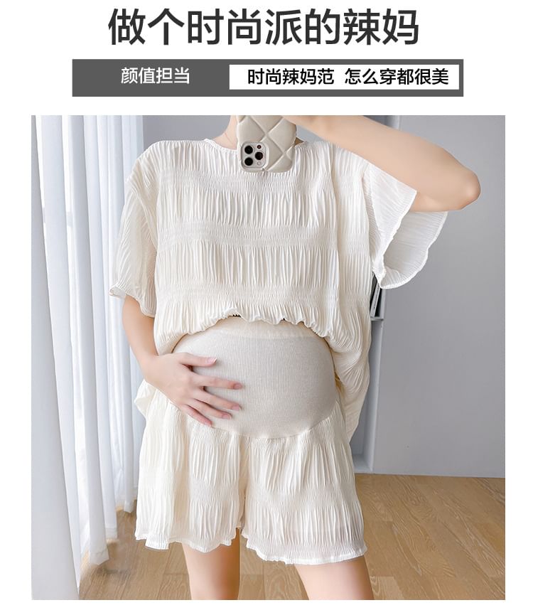 matteira - Zwangerschapsset: blouse met korte mouwen en korte broek